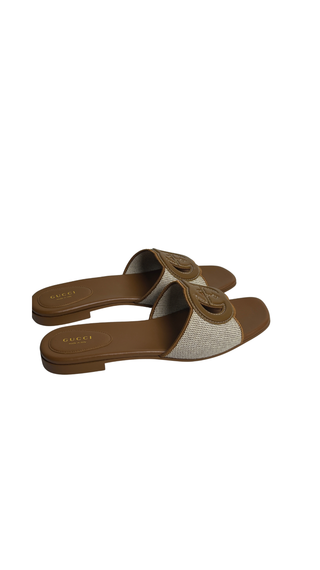 Gucci Slide Interlocking G Sandals (Brown)